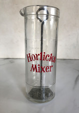 Vintage Glass 8oz Horlicks Mixer with plunger