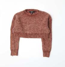 New Look Girls Orange Crew Neck Acrylic Blend Jumper Size 9 Years