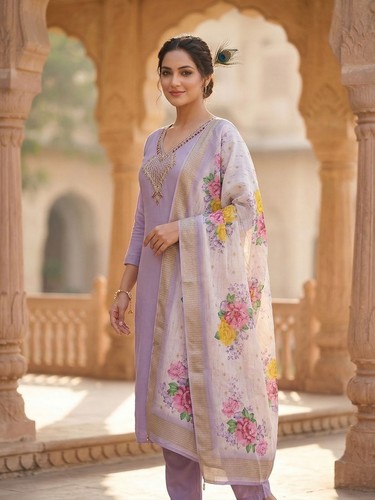 Lavender salwar kameez kurti - salwar,