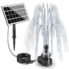 SZMP Solar Fountain Pump LED Lights, Solar Water Fountain for Pond,