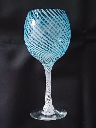 Vintage blue latticino mezza - vintage,