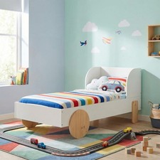 Jonas Toddler Car Bed in White