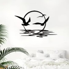 Modern seagull metal wall art - seagull,