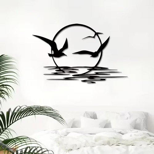 Modern seagull metal - modern, wall