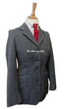LADIES CALDENE  BLUE TWEED SHOWING JACKET SIZE 12 (36)