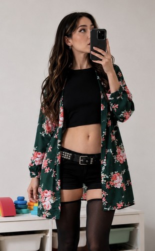 Ecowish floral open front - open,