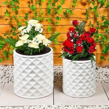 Set of 2 Handmade Plant Pots