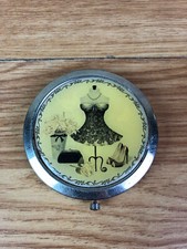 Silver Coloured Metal Compact Holder Fashion Dress Shoe Bag Design