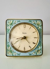 Vintage Wind Up Westclox Floral Alarm Clock Made In Scotland 1960s Not Working