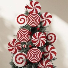 4/12Pcs Large Red and White