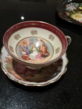 Royal Vienna Antique demitasse Cup  beehive mark with limoges saucer/plate.