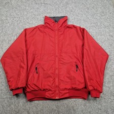 Musto Jacket  Mens Medium Red Snugs Fleece Lined Windbreaker Coat Polartec