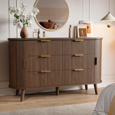 Fluted 6 Drawers Dresser, 55''