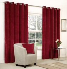 Metal Eyelet Ring Top VELVET Curtains  Door Curtains  Cushion Covers  5 COLOURS