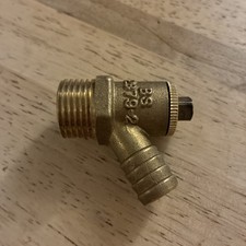 3/4" Brass Drain off Cock Type A Lock Shield Male Threaded 
