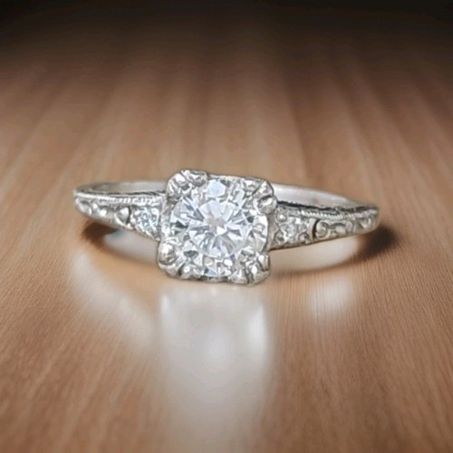 Platinum vintage engagement - platinum,