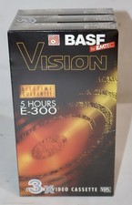 BASF Vision Chrome VHS E-300 Video Cassettes Pack of 3 New Sealed