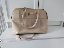 Paul's Boutique Maisy Patent Beige Nude Handbag With Strap