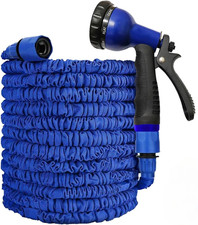 Expandable Garden Hose 25ft, Hosepipes for Garden, Retractable Hose Pipe, Blue