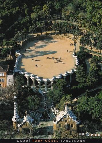 Gaudi aerial view park guell - gaudi,