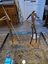 Pair Of Metal Musicians Sculptures