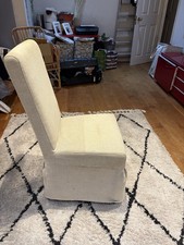 Beige/Cream Material Comfy Dining Chair