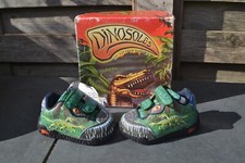 DinoSoles Dinorama Raptor Toddler Shoes, Multi-Color Size 4 UK Rare