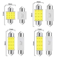 Car Festoon White LED COB SMD Light Bulbs Lamps Interior C5W Bulbs 12v 31mm-41mm