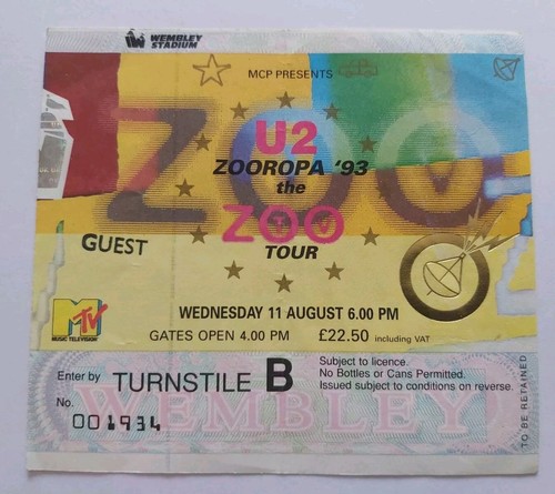 Zooropa the zootv tour - u2, 93