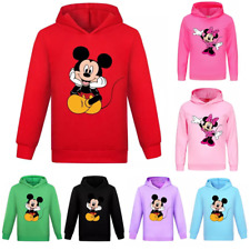 Kids Boys Girls Mickey Minnie Mouse Casual Hoodie Sweatshirt Long Sleeve Jumper