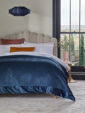 NEXT BLUE MADISON QUILTED BEDSPREAD/THROW 150 X 200 CM 