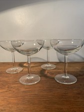 4 Clear Glass Slim Stem