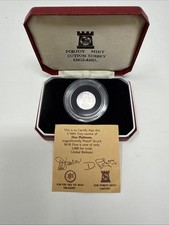 1984 Isle Of Man 1/10 Fine Platinum Proof Coin As Struck