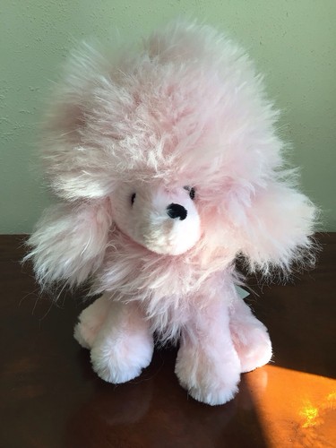 Soft plush pink poodle cuddly - plush,