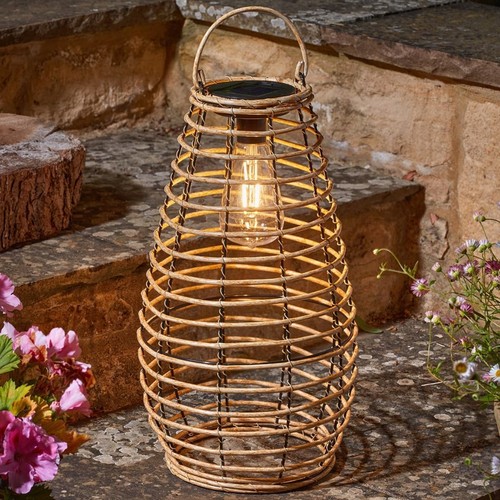 Solar led brown venus - venus, rattan