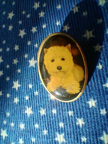 Vintage white scottish terrier - white,