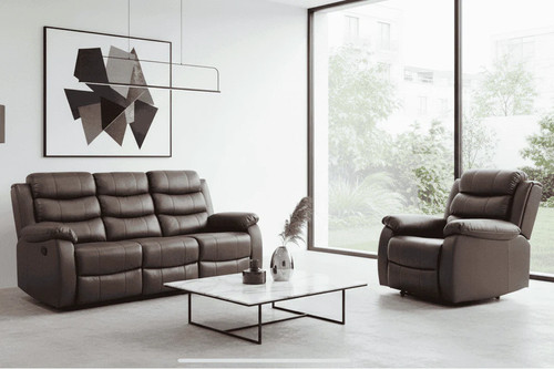 Lando recliner brown leather - lando,