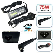 GENUINE SONY VAIO 19.5V - 3.9A, 75W LAPTOP CHARGER (VGP-AC19V37) WITH POWER LEAD
