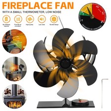 Small 6 Blade Stove Fan for Wood Burners & Multi Fuel Gas Stoves Heat Powered