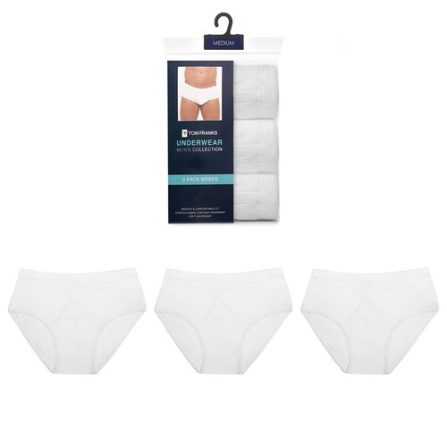 Mens plain white - , briefs