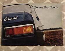 FORD MK1 ESCORT OWNER HANDBOOK