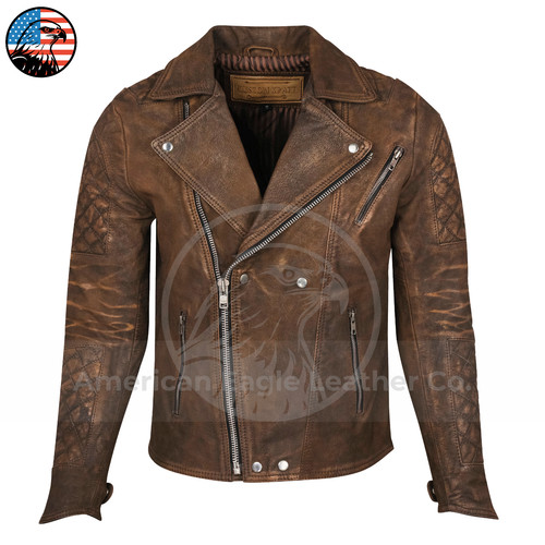 Men vintage distressed brown - distressed,