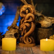 Shiva Mahakala Ash Wood Statue