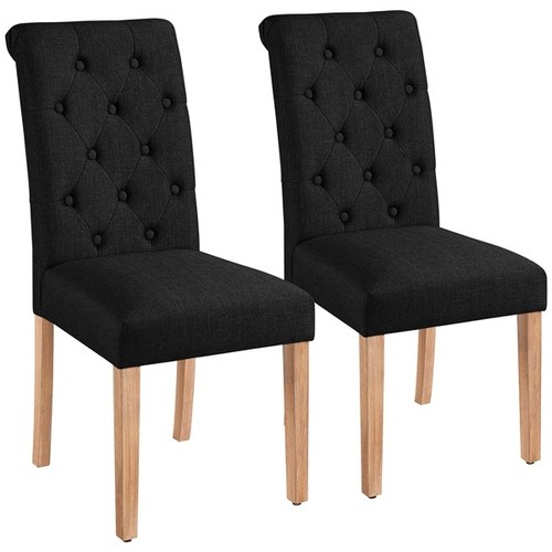 Dining chairs 2pcs fabric - 2pcs,