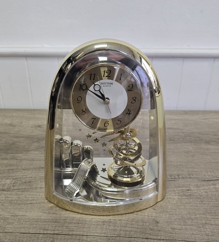 Rhythm mantel clock gold - rhythm, with