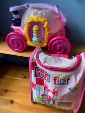 MegaBloks Princess Carriage Cinderella + Castle and Princess Building Bricks