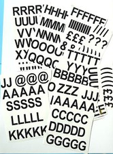 BLACK ADHESIVE/STICKY VINYL LETTERS 1" (25mm) high ARTS,CRAFTS,SIGNS, MENUS