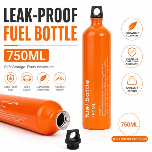 Portable 750ml fuel bottle - portable,