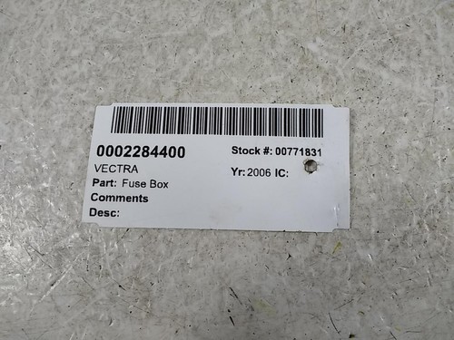 Vauxhall vectra fusebox fuse - vectra,