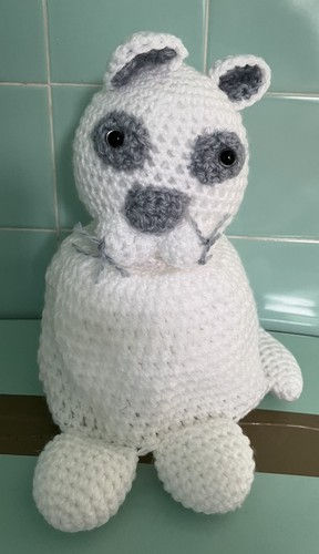 Cat hand crochet toilet roll - cat,